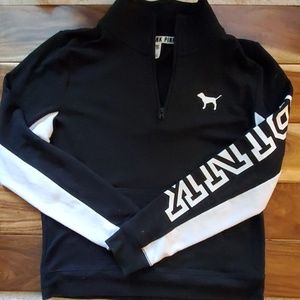 ❤❤ VS PINK MEDIUM 3/4 ZIP PULLOVER
